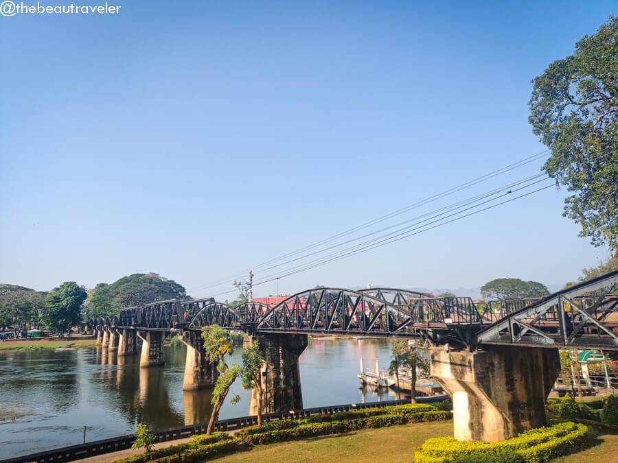 The bridge on the River Kwai in Kanchanaburi, Thailand.