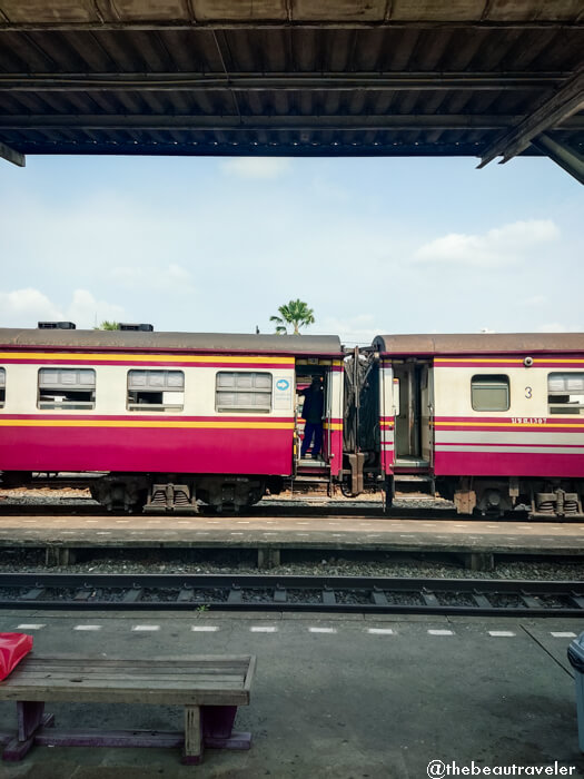 Death Railway train in Thailand.