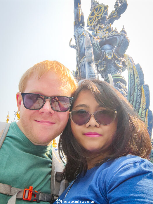 My boyfriend and I at The Blue Temple in Chiang Rai, Thailand.