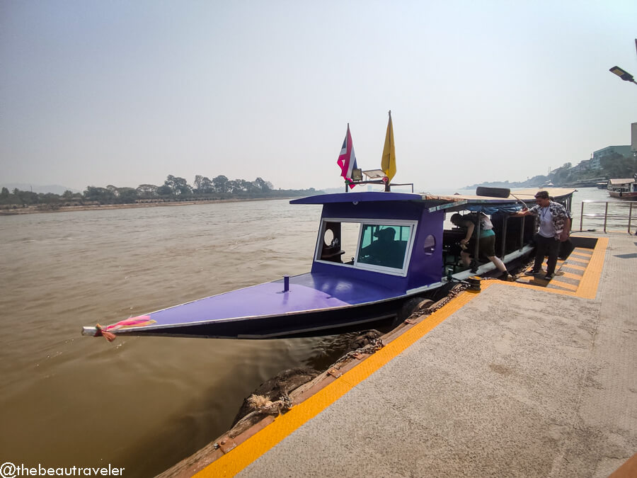 Boat rent on the Golden Triangle of Asia in Thailand.