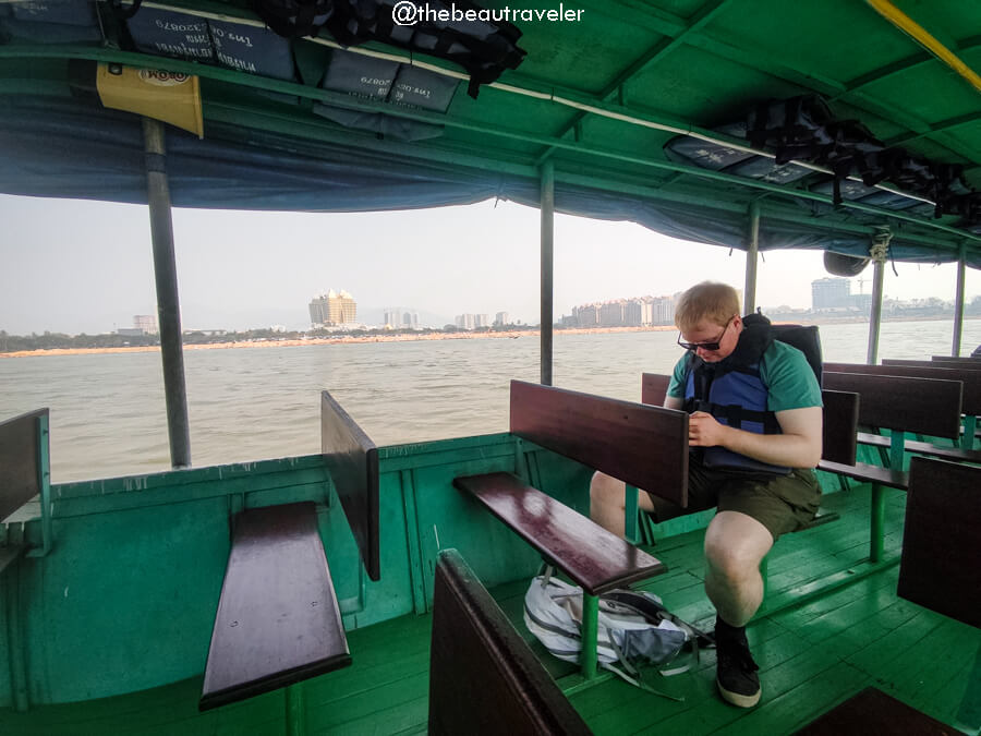 Boat trip on the Golden Triangle of Asia in Thailand.