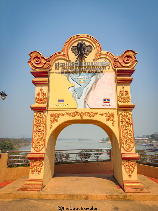 The Golden Triangle monument in Chiang Saen, Thailand.