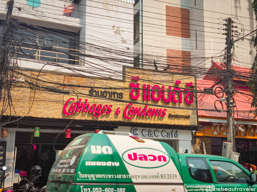 Cabbages & Condoms restaurant in Chiang Rai, Thailand.