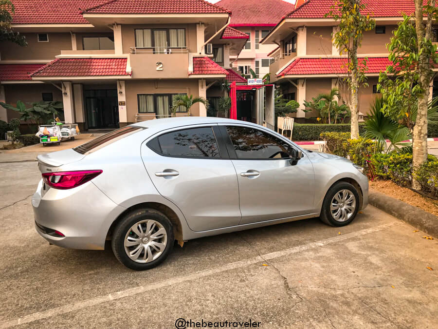 Car rental in Chiang Rai, Thailand.