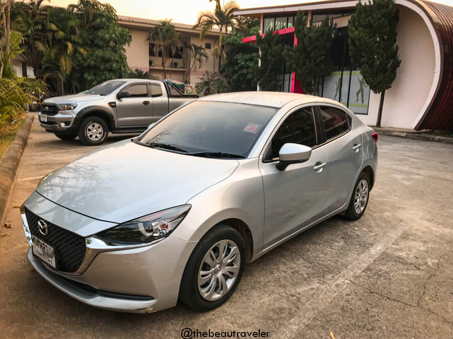 Car rental in Chiang Rai, Thailand.