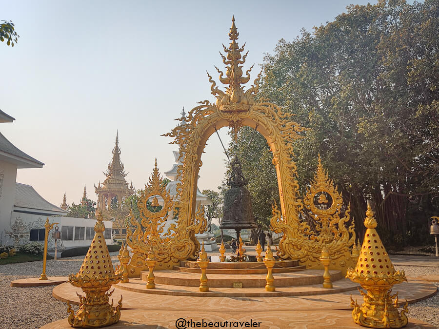 The Golden Building at the White Temple in Chiang Rai, Thailand.