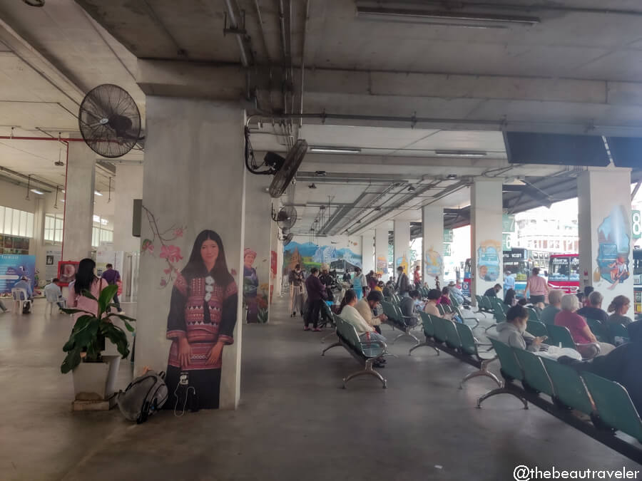 Chiang Rai bus terminal in North Thailand. 