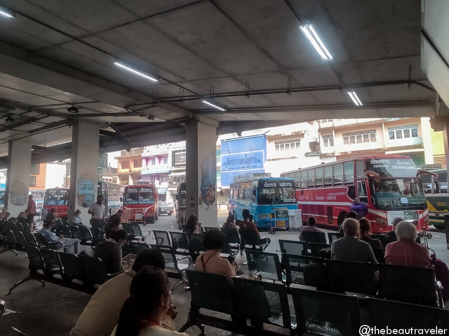 Chiang Rai bus terminal in North Thailand. 