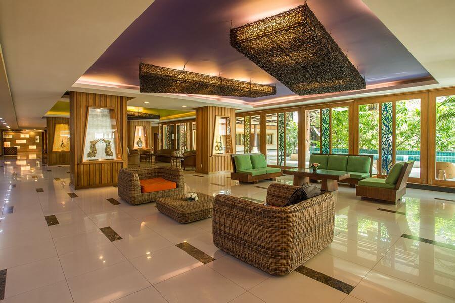 Khum Phucome Hotel lobby in Chiang Mai, Thailand.