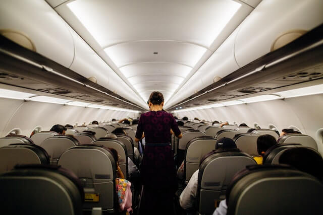 airplane aisle