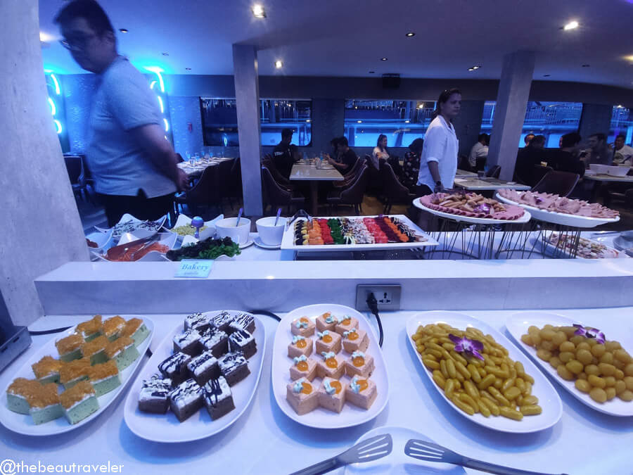 The buffet at Royal Princess Cruise Dinner in Bangkok, Thailand.
