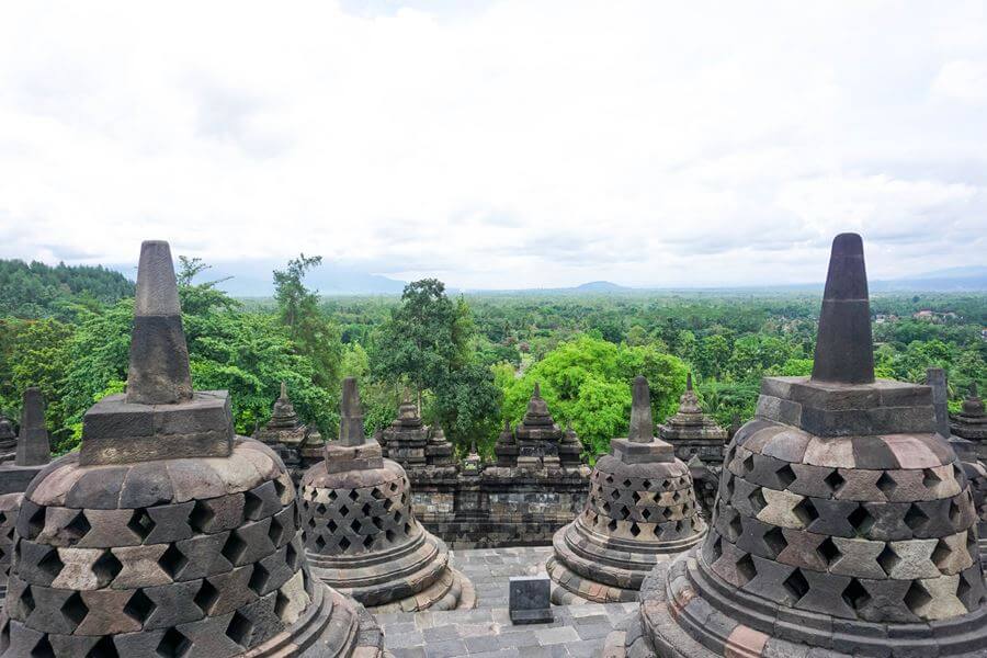 Borobudur Temple in Magelang, Central Java. 