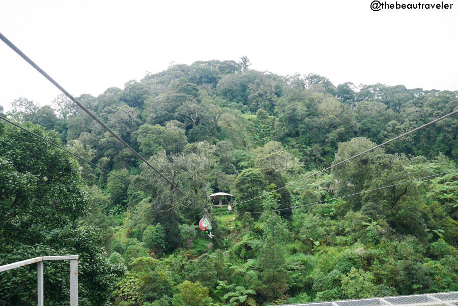 Suspension chair to Rengganis Crater in Ciwidey, Bandung.