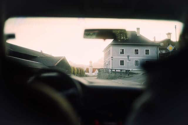 car interior during road trip