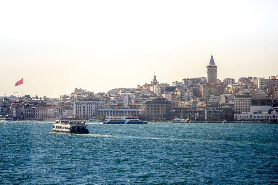 Ferry boat from Asia to Europe in Istanbul