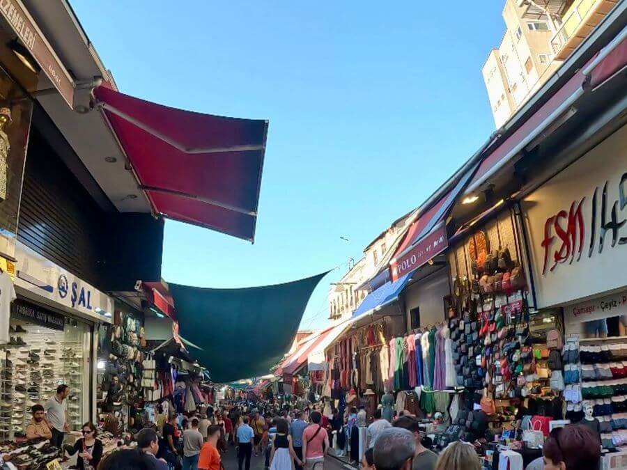 Shop at Mahmutpasa Street in Istanbul, Turkiye. 