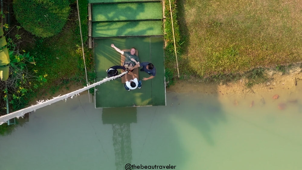 First bungee jumping in Chiang Mai, Thailand. 