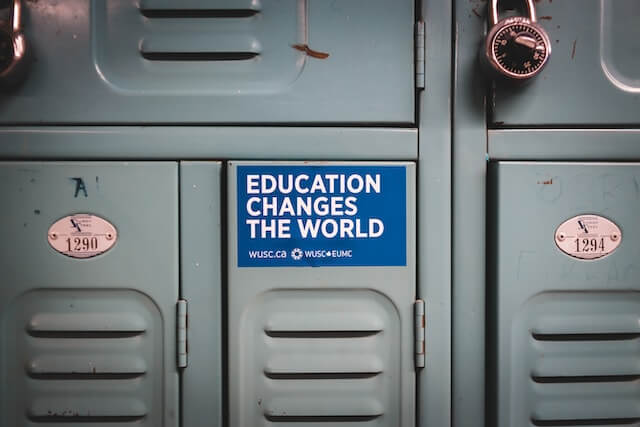 education changes the world sticker
