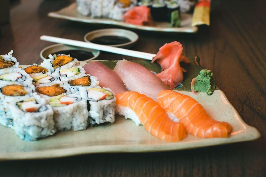 fatty fish in sushi and sashimi