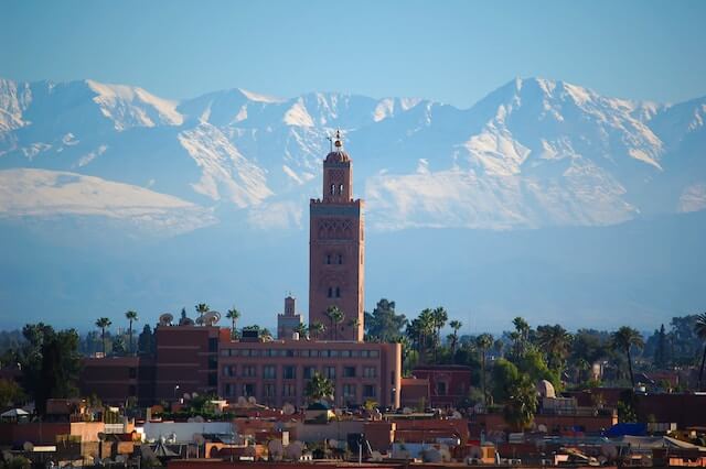 The city of Marrakesh in Morocco. 