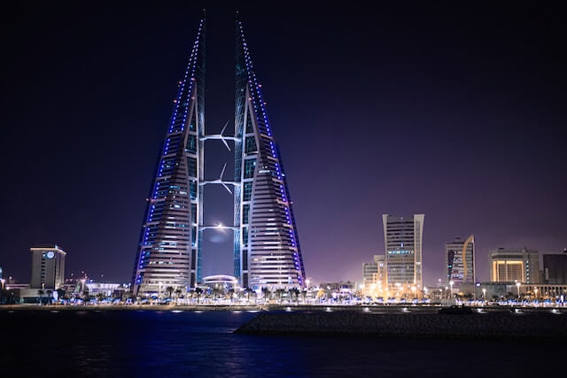 Bahrain World Trade Center in Manama, Bahrain. 