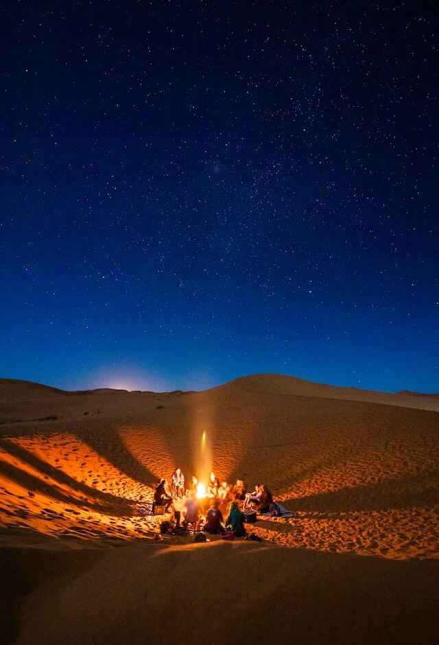 Desert camp stay in Sahara, Morocco. 