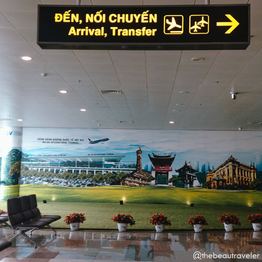 Noi Bai International Airport in Hanoi, Vietnam.