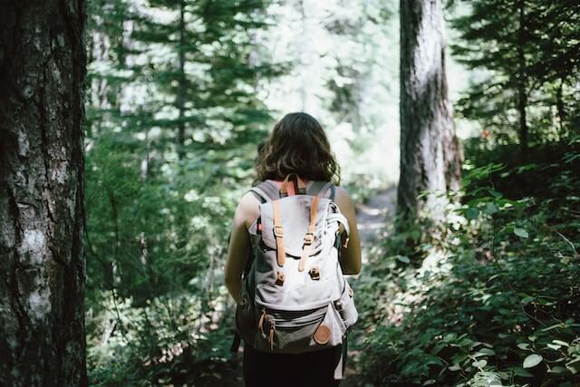 a girl going for hiking