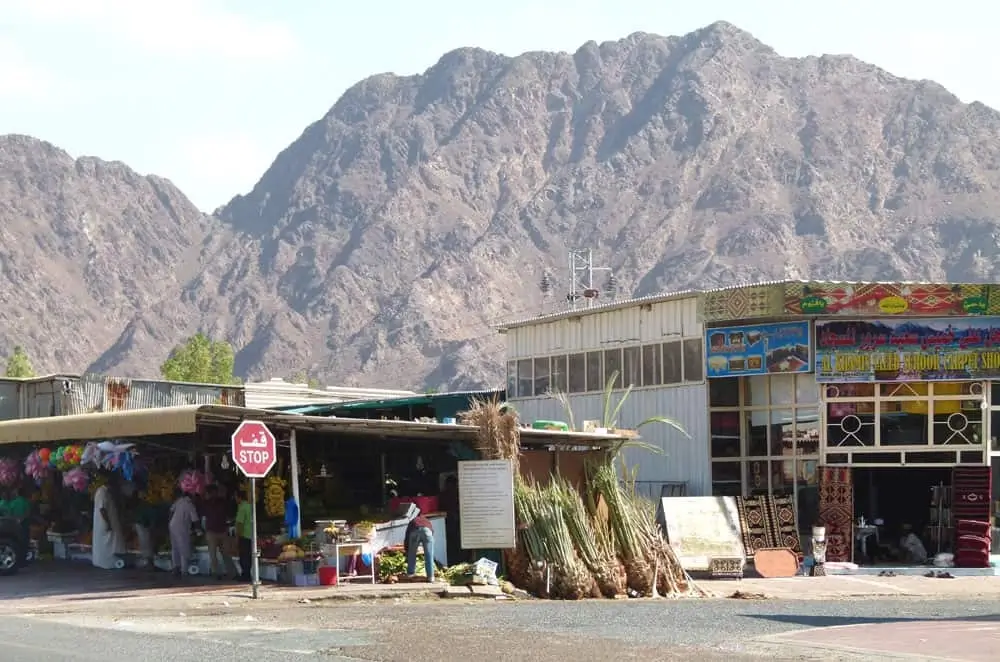 Friday market in the UAE countryside. 