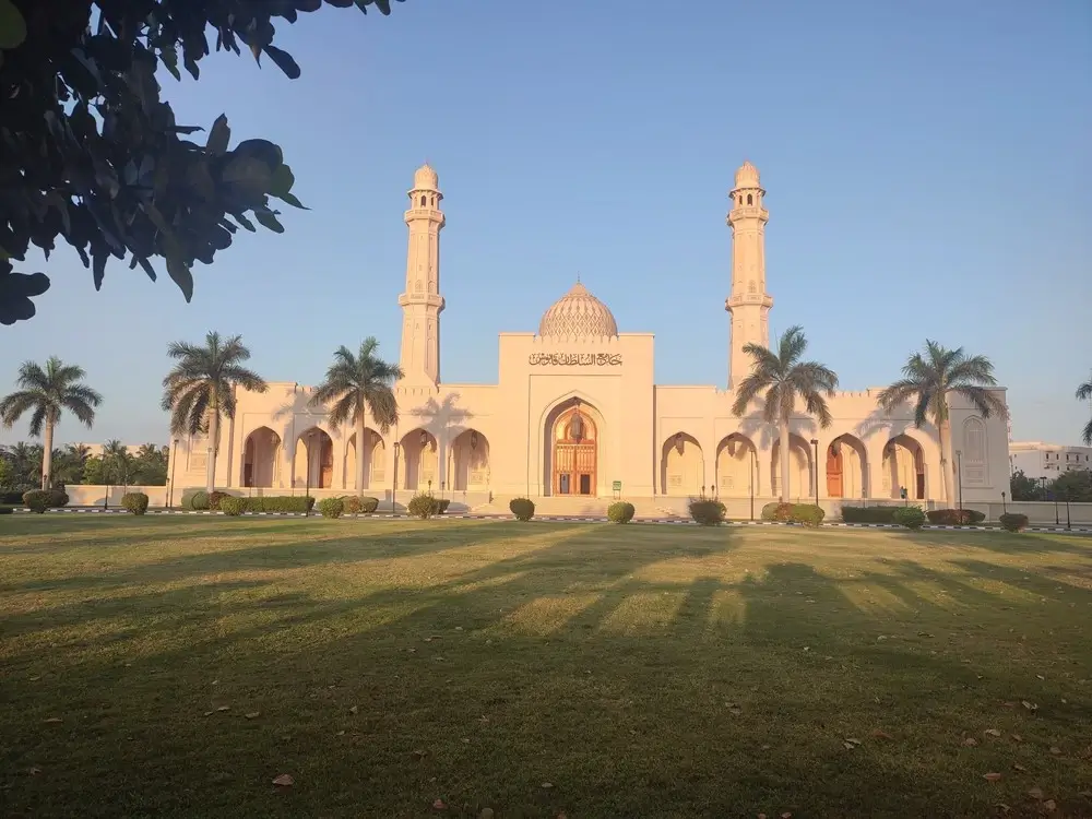 Sultan Qaboos Grand Mosque in Muscat, Oman. 