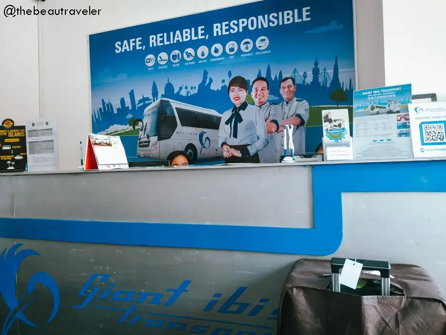 Giant Ibis bus office in Kampot, Cambodia.