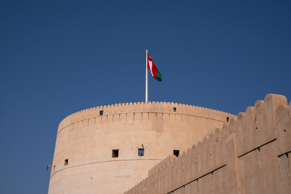 Nizwa Fort in Nizwa, Oman.