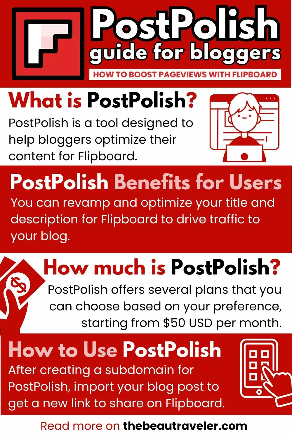 PostPolish Review: Is It Worth Subscribing for $50 Monthly to Boost Your Blog Views from Flipboard? - The BeauTraveler