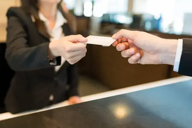 electronic room key at the hotel