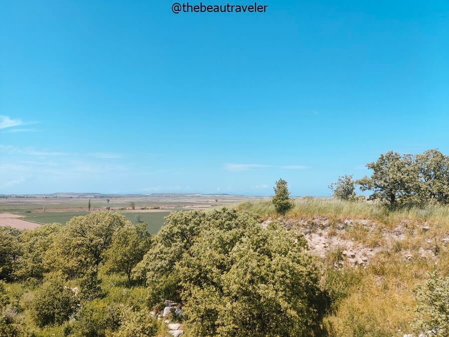 A view taken from the Troy archaeological site in Turkey.