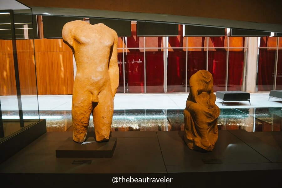 Statue exhibitions at the Museum of Troy near the archeological site in Turkey.