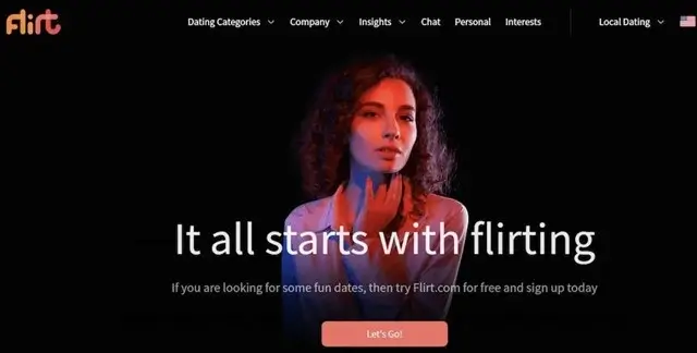 flirt.com homepage