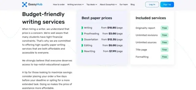 Budget-Friendly Essay Writing Service: EssayHub's Quality & Task Planner