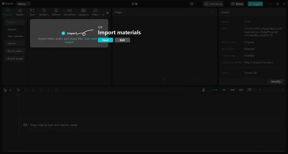 transition tutorial on capcut desktop