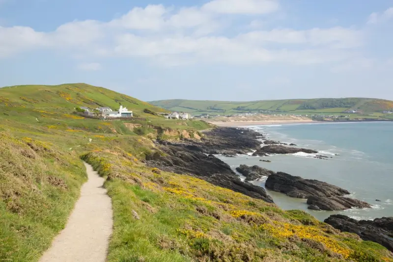 Woolacombe Bay in Devon, UK.