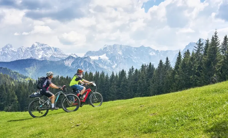 Biking around Triglav National Park in Slovenia.