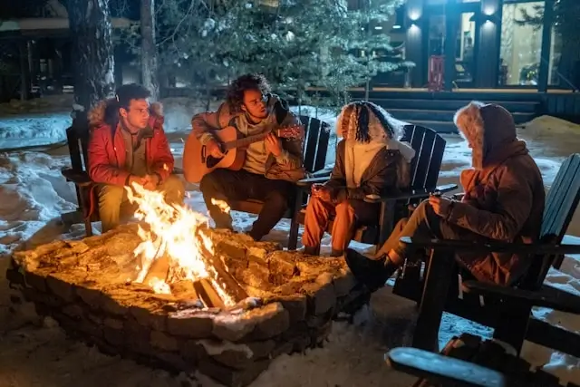 bonfire with friends