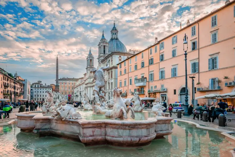 piazza navona in rome, italy.