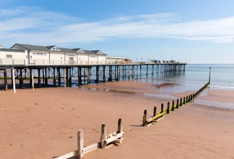 Teignmouth Beach in Devon, UK