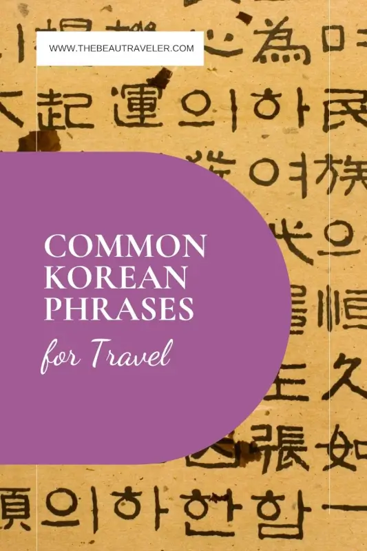 Basic Korean Language for Travelers: Key Phrases You Must Know - The BeauTraveler