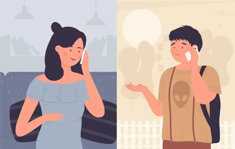 Long distance couple connecting via video call across different time zones, illustrating challenges before discovering mountain getaway solution